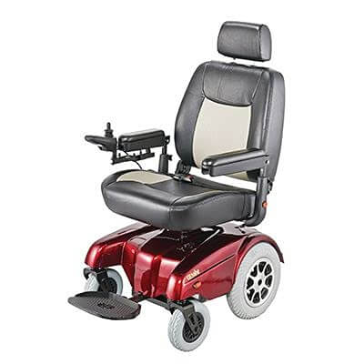 Electric mobility scooter in red