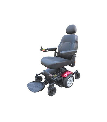 Front view of mobility scooter
